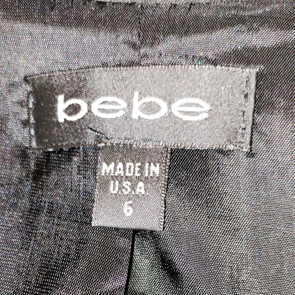 EUC! bebe Classic Black Satin Women's Blazer. Size 6 - Picture 2 of 8